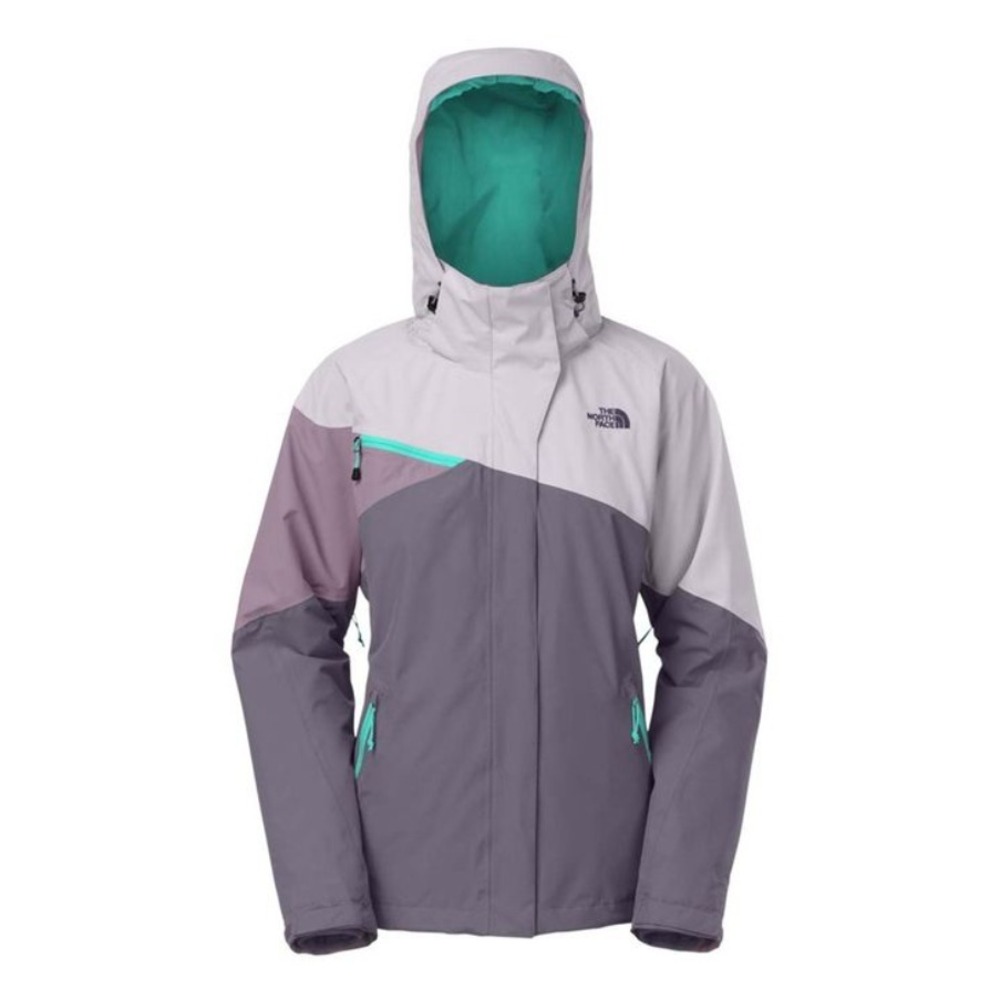 The North Face Cinnabar‎ Triclimate Jacket HyVent Hooded Gray Purple Medium